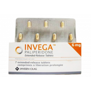 INVEGA 6 MG ( PALIPERIDONE ) 7 EXTENDED RELEASE TABLETS